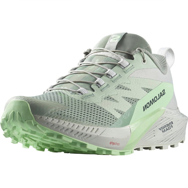 Salomon Women's SENSE RIDE 5 Trail Running Shoes for Women, Lily Pad / Metal / Green Ash, 6.5 - Image 2