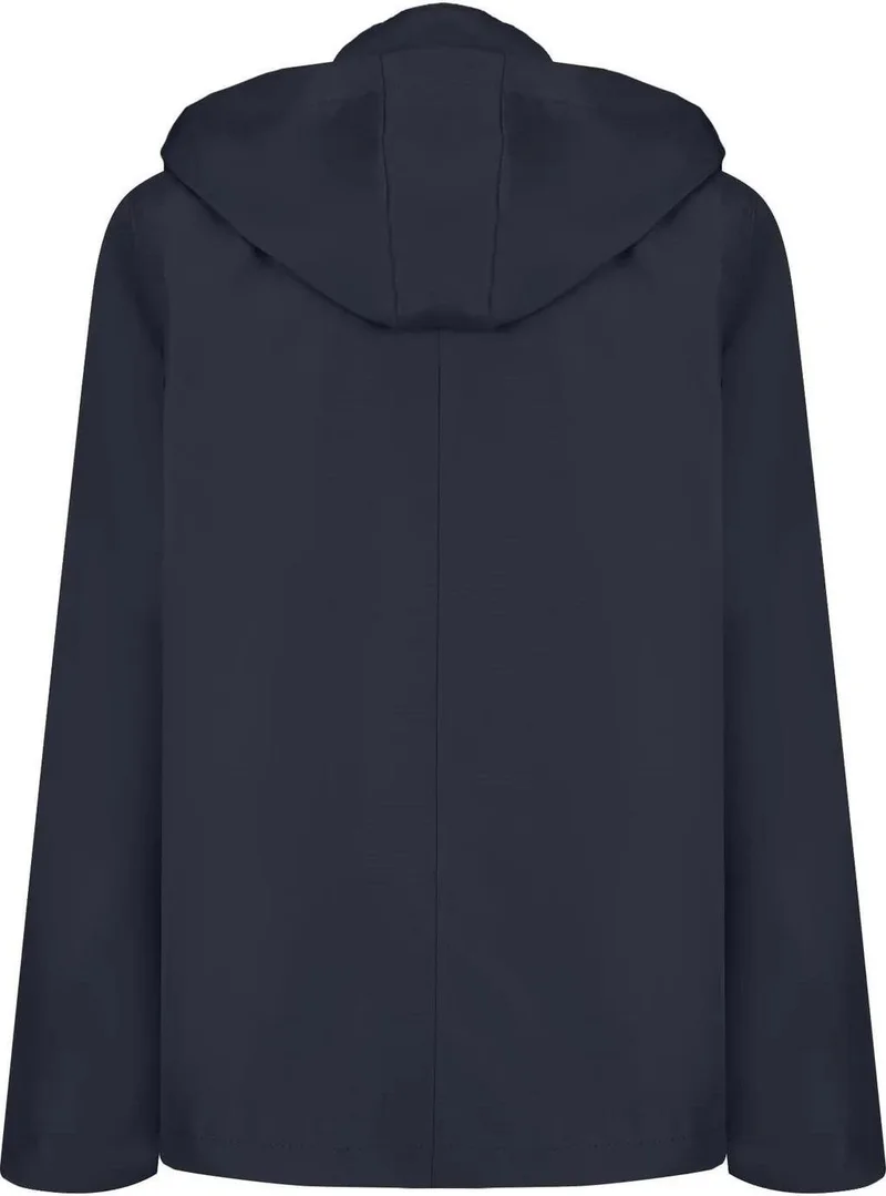 Sivaist Men's Navy Blue 100% Waterproof Summer Coat with Removable Hood and Inner Pocket