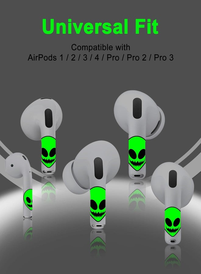 RockMax for AirPod Skins Wraps, Glow in The Dark Alien Stickers Decal for AirPods Pro 2nd Generation, Easy to Identify and Find, Compatible with AirPods Pro 1/2/3 & AirPod 1/2/3/4(Universal Fit) - Image 4