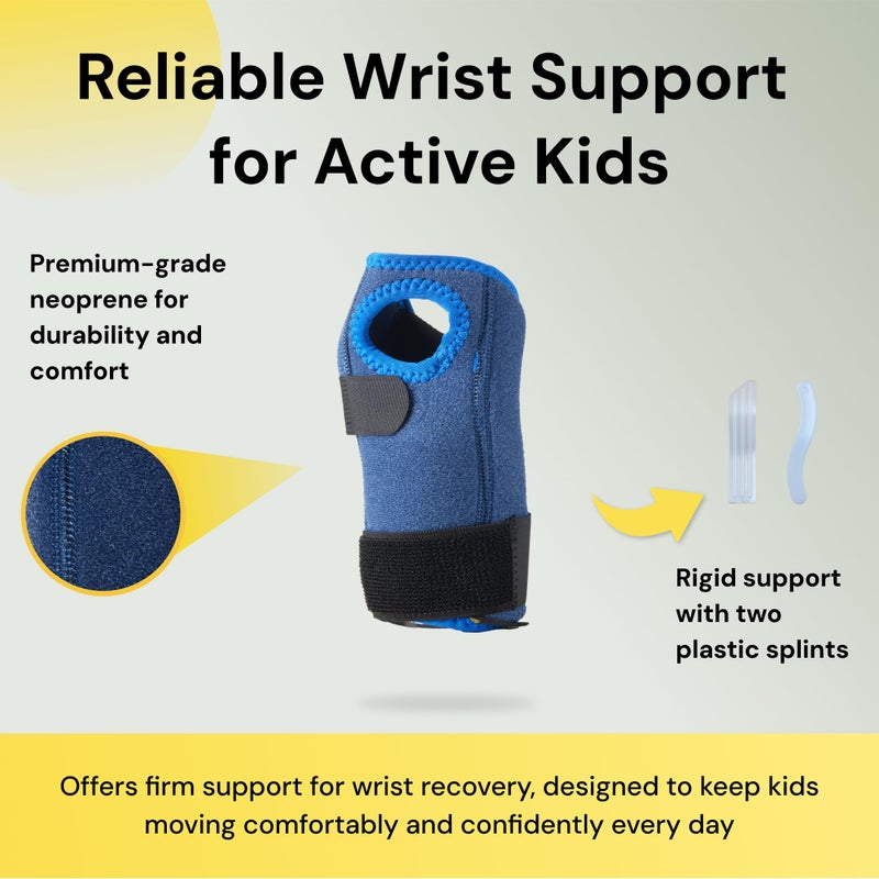 BraceUP Stabilized Kids Wrist Brace- Youth Wrist Support, Kids Wrist Splint, Child Wrist Brace for Daily Use, Boys and Girls height 3â€™3â€ to 4â€™11â€, size 3-12 (Left Hand) - Image 2