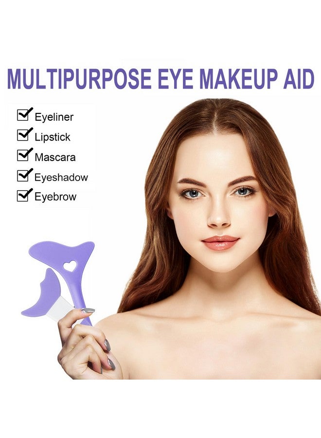 Sumeitang All In One Eye Makeup Stencils Aid Tool Set Reusable Mascara Shield Applicator Guard Pads + Eyeshadow And Eyeliner Stencils Pad Kit Eye Applicator Guide Tool For Makeup Easy To Use - Image 2