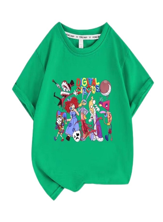the amazing digital circus Unisex Short Sleeve Stylish Top TShirt cotton Tee for Boys Girls Kid Children - Image 1