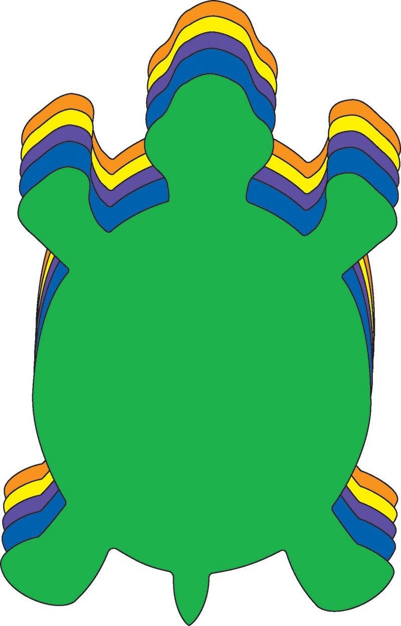 SHAPES ETC. 31 Pcs Turtle Assorted Color Creative Cut-Outs 5.5in Ocean Decor Spring Summer Decorations Reptile Learning Games VBS Classroom Bulletin Boards Kids’ School Craft Projects USA Made - Image 1