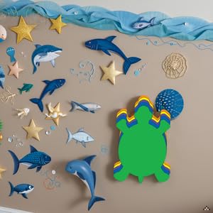 SHAPES ETC. 31 Pcs Turtle Assorted Color Creative Cut-Outs 5.5in Ocean Decor Spring Summer Decorations Reptile Learning Games VBS Classroom Bulletin Boards Kids’ School Craft Projects USA Made - Image 5