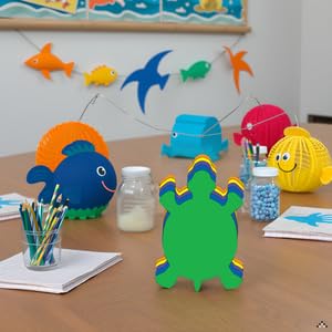 SHAPES ETC. 31 Pcs Turtle Assorted Color Creative Cut-Outs 5.5in Ocean Decor Spring Summer Decorations Reptile Learning Games VBS Classroom Bulletin Boards Kids’ School Craft Projects USA Made - Image 4