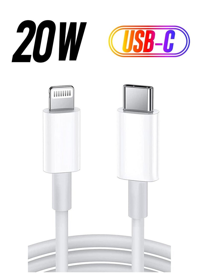 ELTRAZONE - USB C to Lightning Cable 2M [MFi Certified] Compatible with Apple iPhone 14 Pro Max/13/12/11 Pro/X/XS/XR/8 Plus/AirPods Pro,Supports Power Delivery,White - Image 1