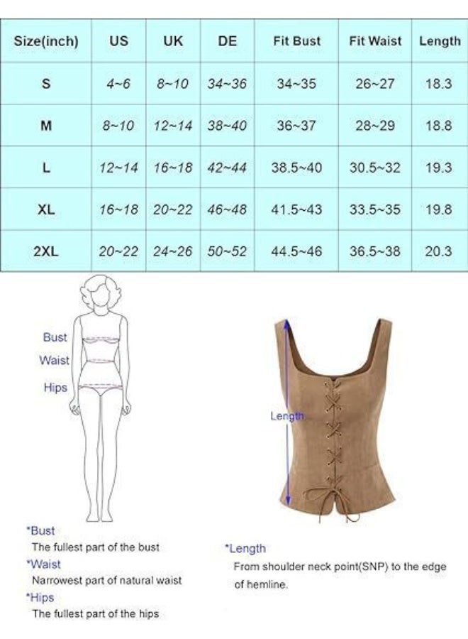 general Women'S Pirate Renaissance Vest Cosplay Costume Tight - Image 2