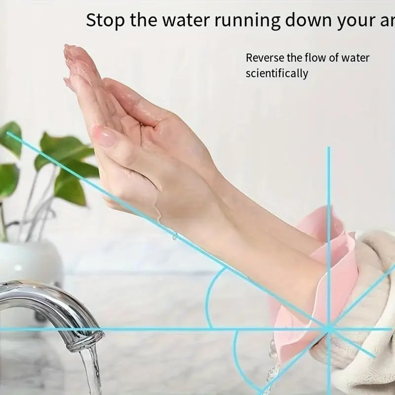 SQUICKLE SQUICKLE Silicone Face Washing Wristbands Splash Proof Spa Facial Cuff Sleeves Keep Clean Dry Wrist Guard for Bathing Hair Washing Household Chores Multicolor Silicone Wristband - Image 2