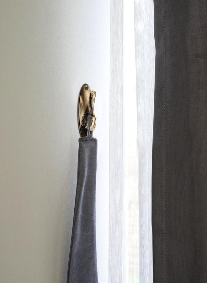 Sewroro 2pcs Swan Curtain Hooks, Swan Style Curtain Holdbacks Tieback Hooks Vintage Swans Curtains Holders (Bronze) - Image 2