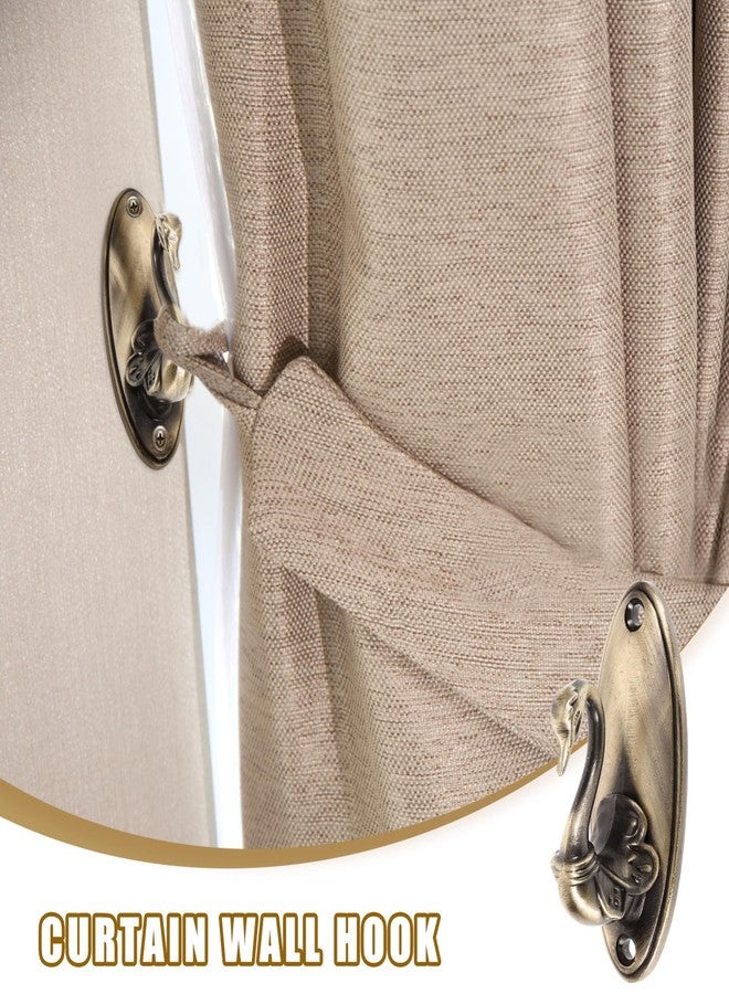 Sewroro 2pcs Swan Curtain Hooks, Swan Style Curtain Holdbacks Tieback Hooks Vintage Swans Curtains Holders (Bronze) - Image 5