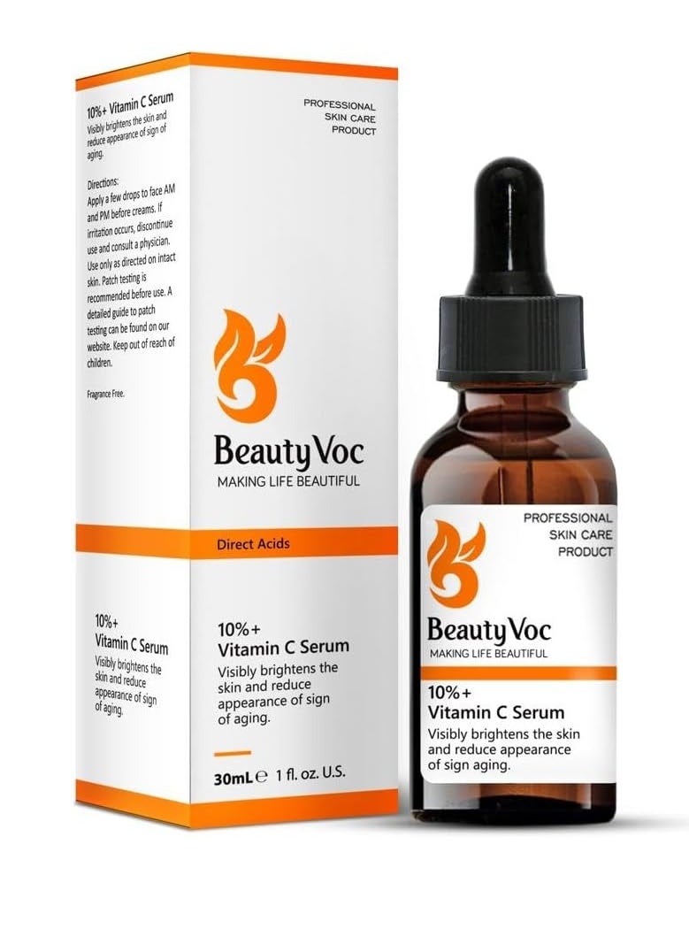 BEAUTY VOC Beauty Voc 10% + Vitamin C Serum, Visibility brightness the skin and Reduce appearance of sign of aging, 30mL 
