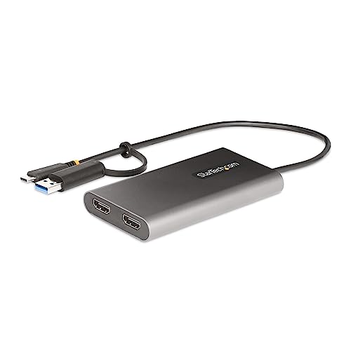 Startech.com StarTechcom USBC to DualHDMI Adapter USBCA to 2X HDMI Converter 4K 60Hz 100W PD PassThrough WinMac TAA - Image 1