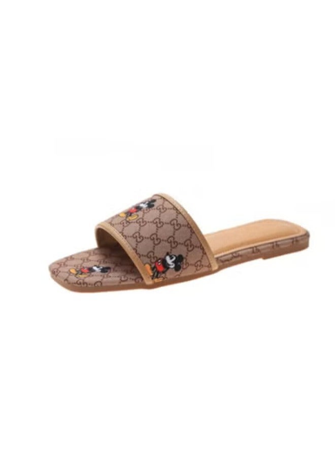 Rup Art Outdoor Beach Sandal Slide Ladies Casual Slip On Slides Shoes Designer Slides Slippers For Women  - Image 1