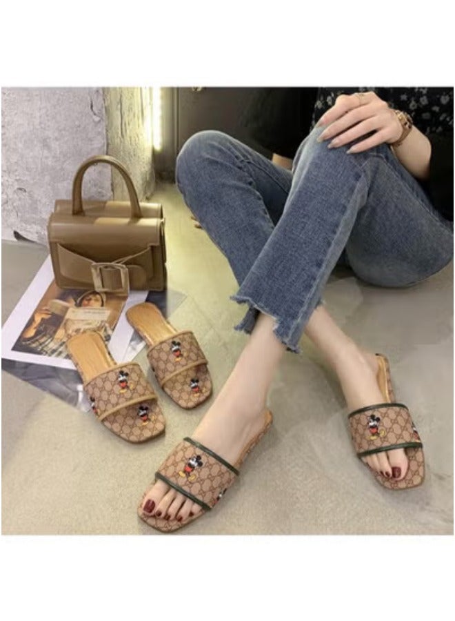 Rup Art Outdoor Beach Sandal Slide Ladies Casual Slip On Slides Shoes Designer Slides Slippers For Women  - Image 2