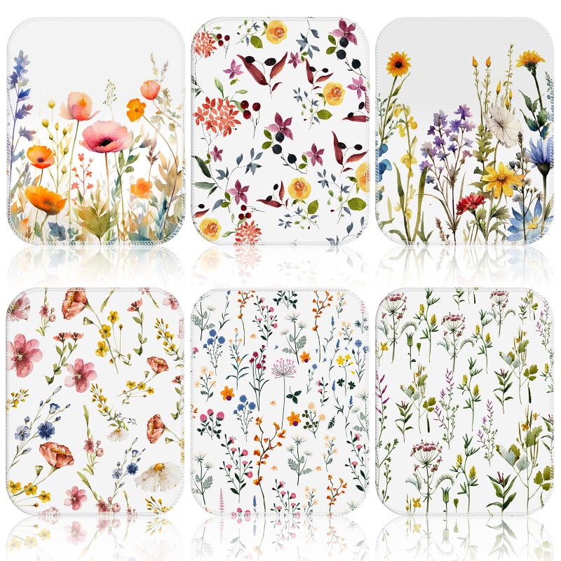 Noveread 90 Pack Reusable Cleaning Cloths Washable Cotton Kitchen Dish Towels for Home Party Supplies Bulk, 9.84x11.81in (Wildflowers) - Image 1