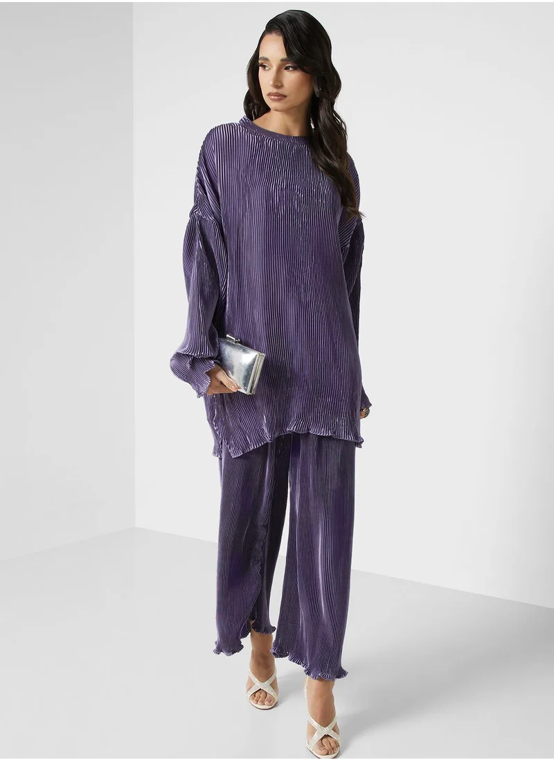 Khizana Pleated Tunic & Pant Set