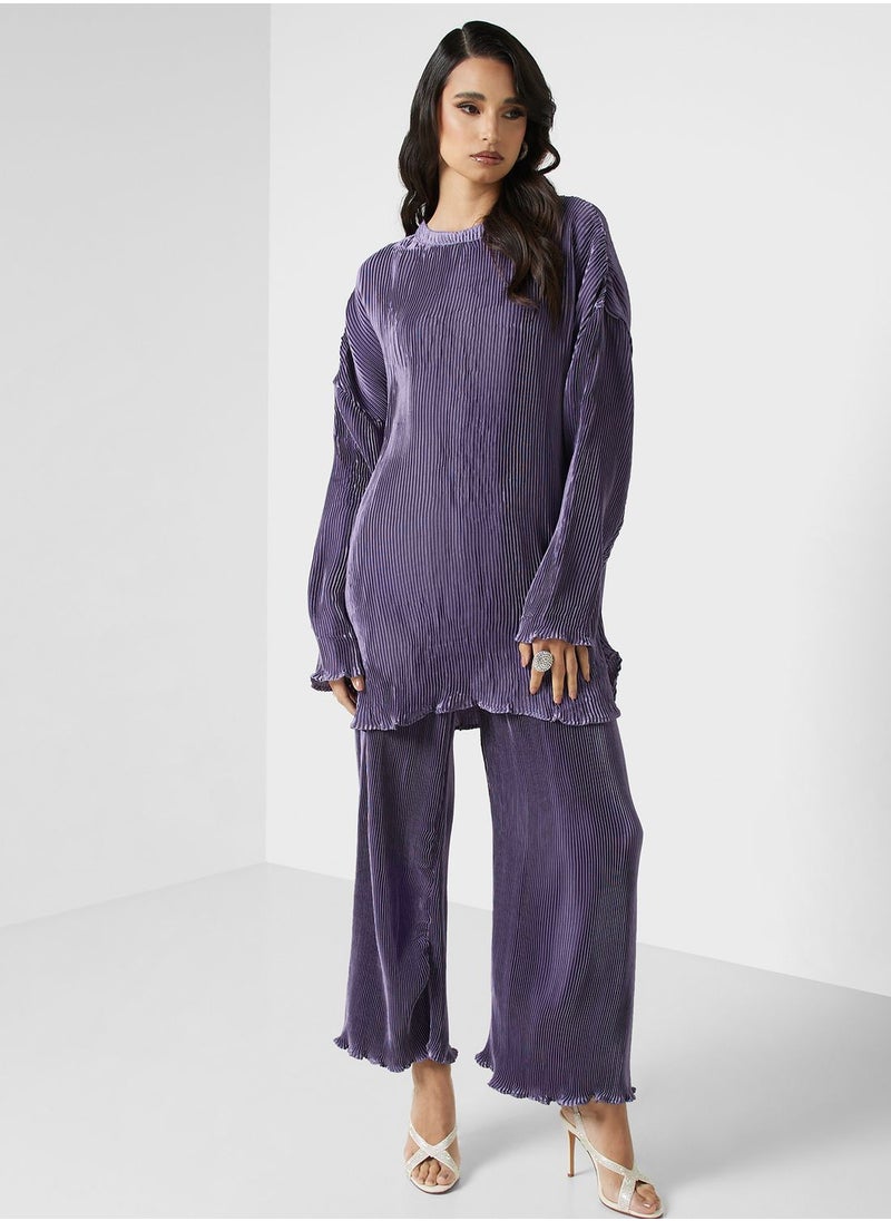 Pleated Tunic & Pant Set