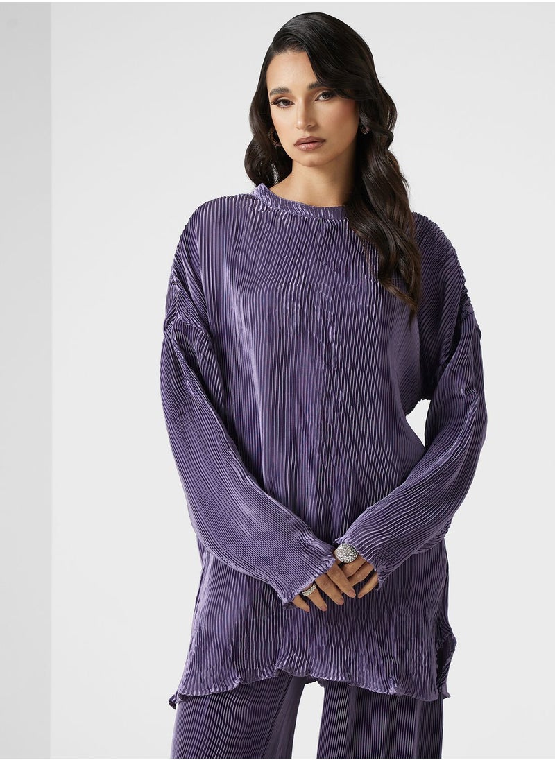 Pleated Tunic & Pant Set