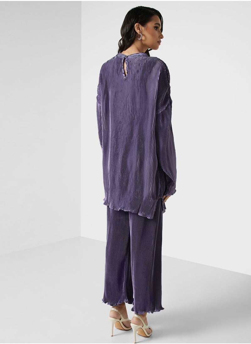 Pleated Tunic & Pant Set