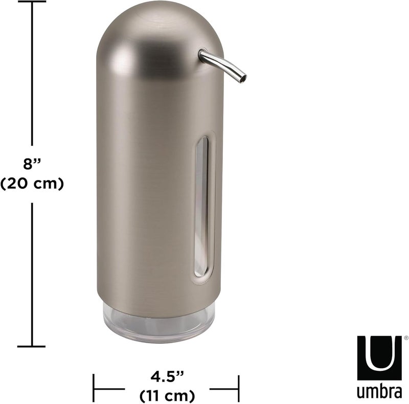Umbra Penguin Pump Kitchen Soap Dispenser - Nickel, 12 oz Capacity, Versatile for Hand Sanitizer - Image 3