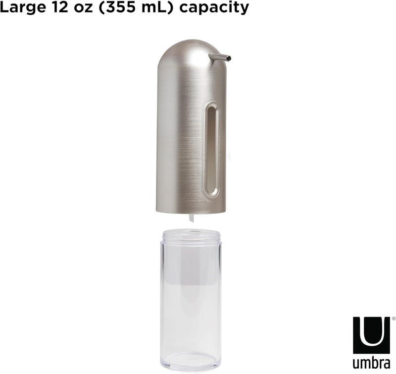 Umbra Penguin Pump Kitchen Soap Dispenser - Nickel, 12 oz Capacity, Versatile for Hand Sanitizer - Image 5
