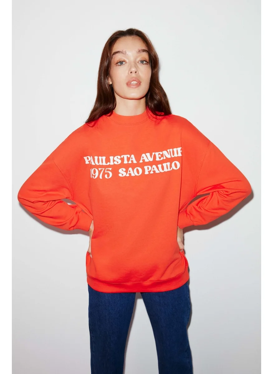 جريميلانج Freya Oversize Orange Sweatshirt