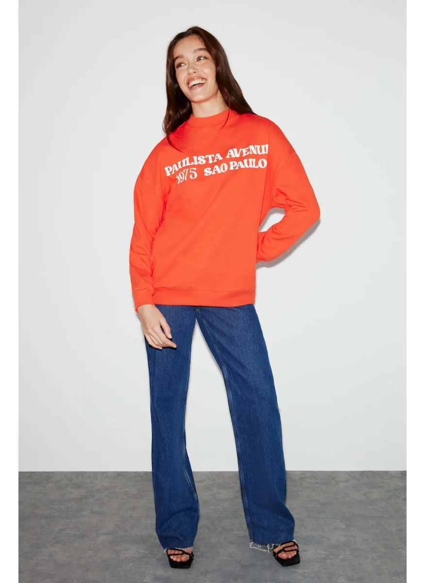 جريميلانج Freya Oversize Orange Sweatshirt