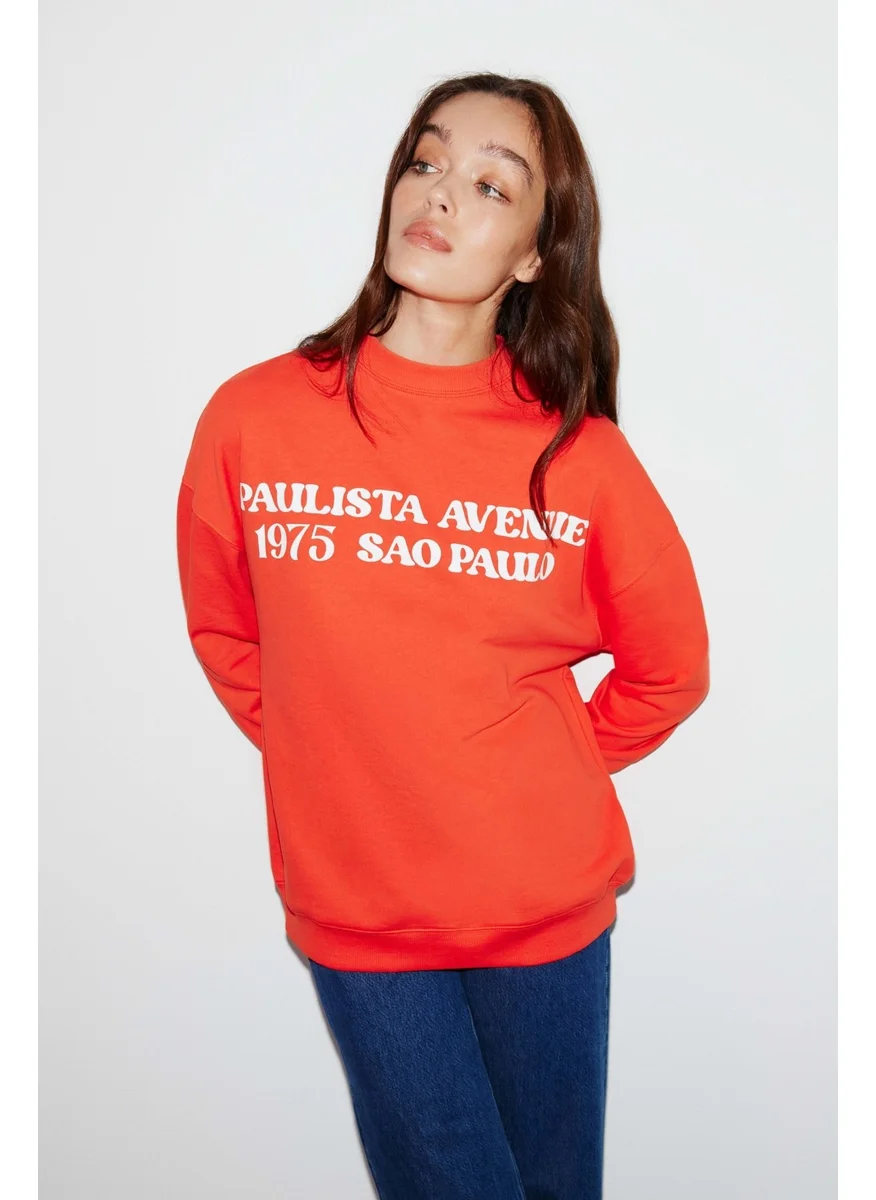 جريميلانج Freya Oversize Orange Sweatshirt