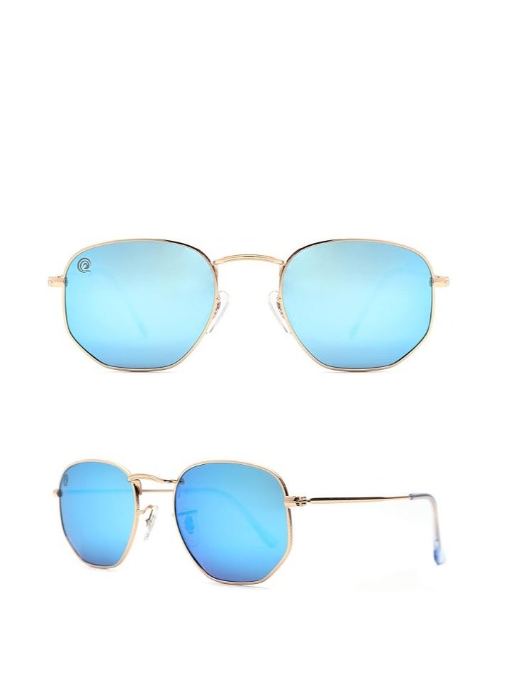 Ray-Ban - Ray-Ban Classic Pilot Sunglasses Gold Framed with Blue UV Lenses - Image 1