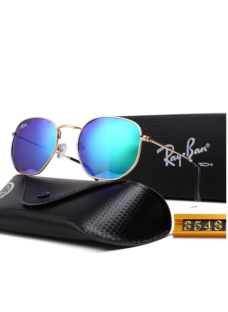 Ray-Ban - Ray-Ban Classic Pilot Sunglasses Gold Framed with Blue UV Lenses - Image 1