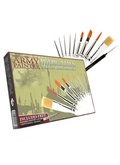 The Army Painter The Army Painter Paint Brush Set - Miniature Brush Set with 10 Acrylic Army Painter Paint Brushes - Kolinsky & Sable Fine Detail Paintbrush and Drybrush Set for Painting Miniatures - Model Brushes  - Image 1