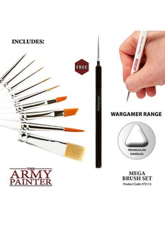 The Army Painter The Army Painter Paint Brush Set - Miniature Brush Set with 10 Acrylic Army Painter Paint Brushes - Kolinsky & Sable Fine Detail Paintbrush and Drybrush Set for Painting Miniatures - Model Brushes  - Image 3