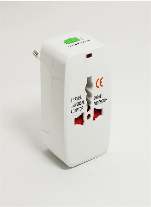 All-In-One Universal Travel Adapter Plug White