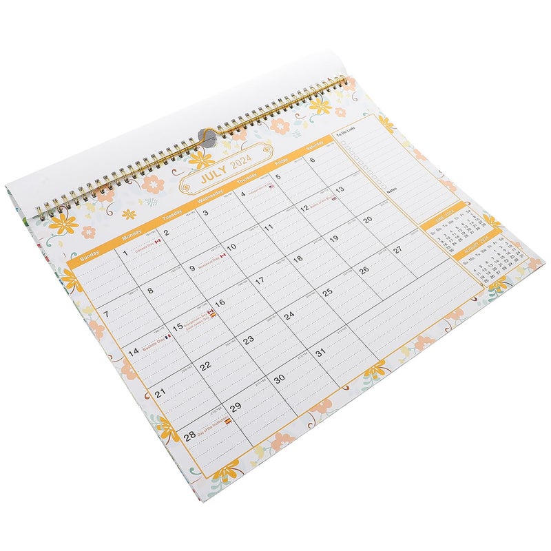 Tearable 2025 Floral Wall Calendar Small Hanging Monthly Planner for Office Home - Image 2
