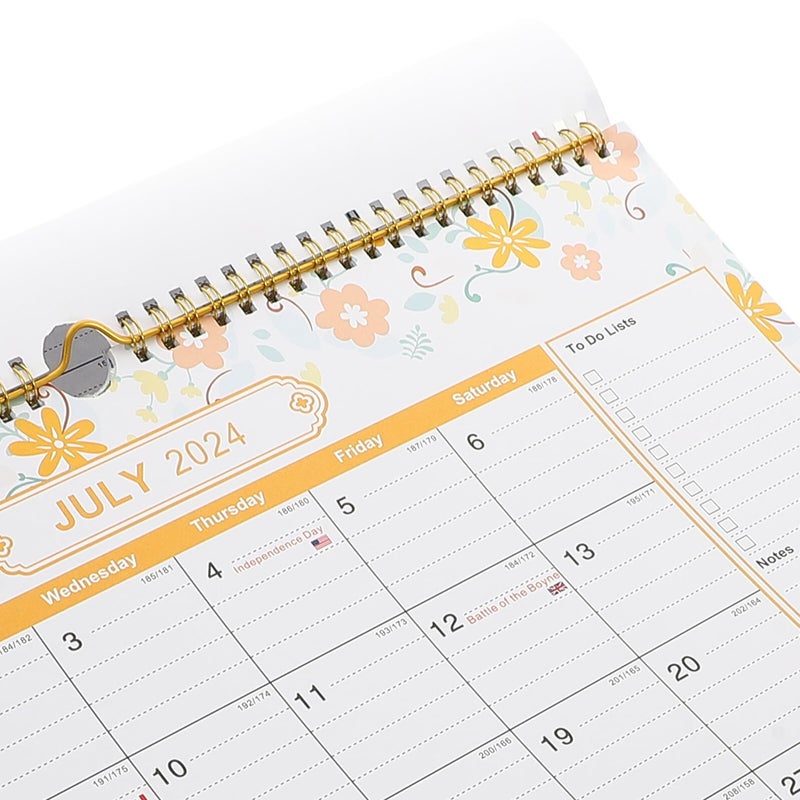 Tearable 2025 Floral Wall Calendar Small Hanging Monthly Planner for Office Home - Image 3