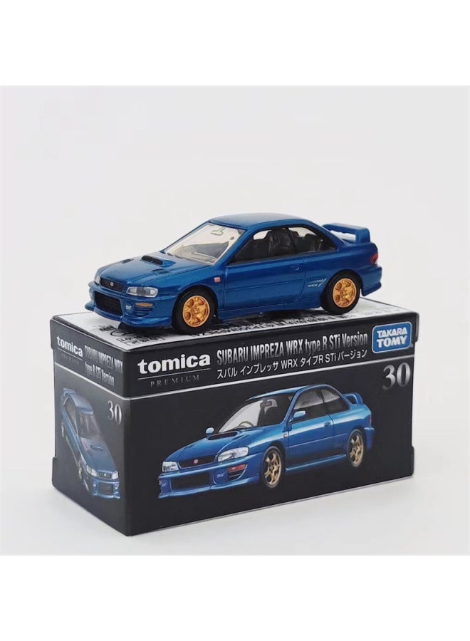 Genuine Tome Card Black Box Alloy Car Simulation Rambo Diablo Model Collection Gift Car Model Decoration-Color:Black Box 30-Subaru Impreza  - Image 1