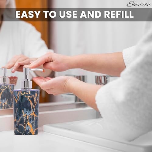 Shenron Refillable Liquid Soap Dispenser, Unbreakable Plastic Dispenser for Sanitizer, Lotion, Shampoo & Handwash Bottle for Kitchen, Bathroom, Shower, Wash Basin, Sink - 250ML (Grey, Pack of 3) - Image 2