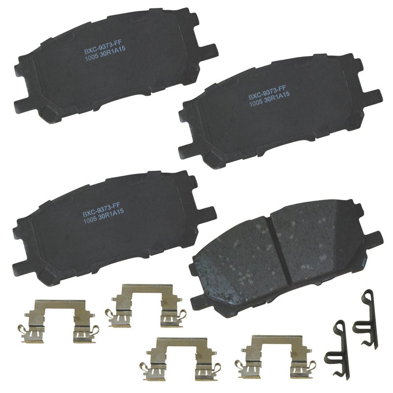 بنديكس وسادات فرامل أمامية سيراميكية Bendix Premium SBC1005 لسيارات Lexus RX330 (2006-2004) وRX350 (2009-2007) وRX400h (2008-2006) وToyota Highlander (2007-2006) - Image 1
