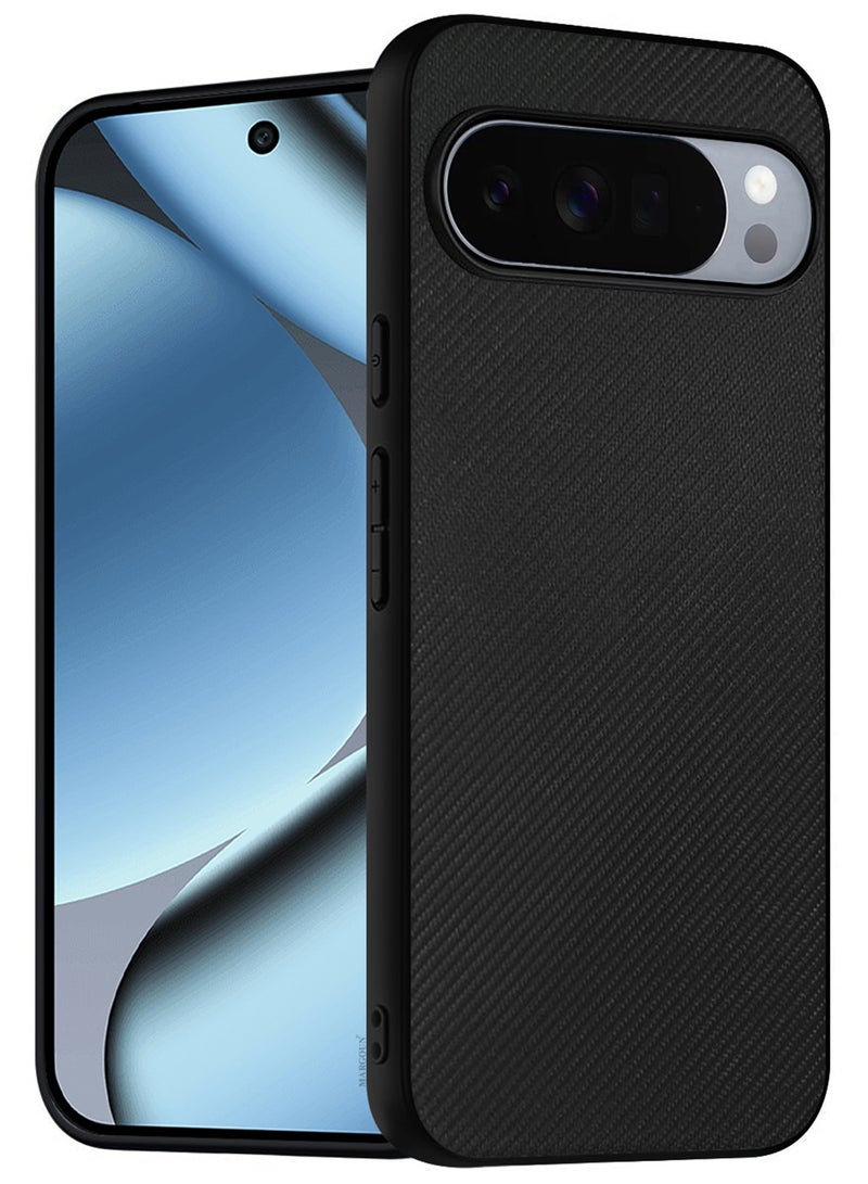 Hard Carbon-Laminated Protective Cover for Google Pixel 10 Pro – Slim Shockproof Case - Black - Image 1