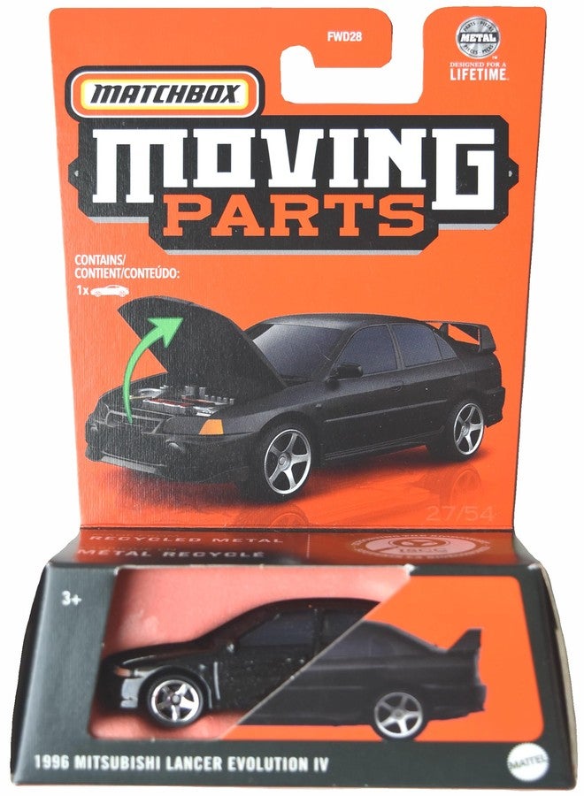 Matchbox 1996 Mitsubishi Lancer Evolution IV, Moving Parts [Black] - Image 1