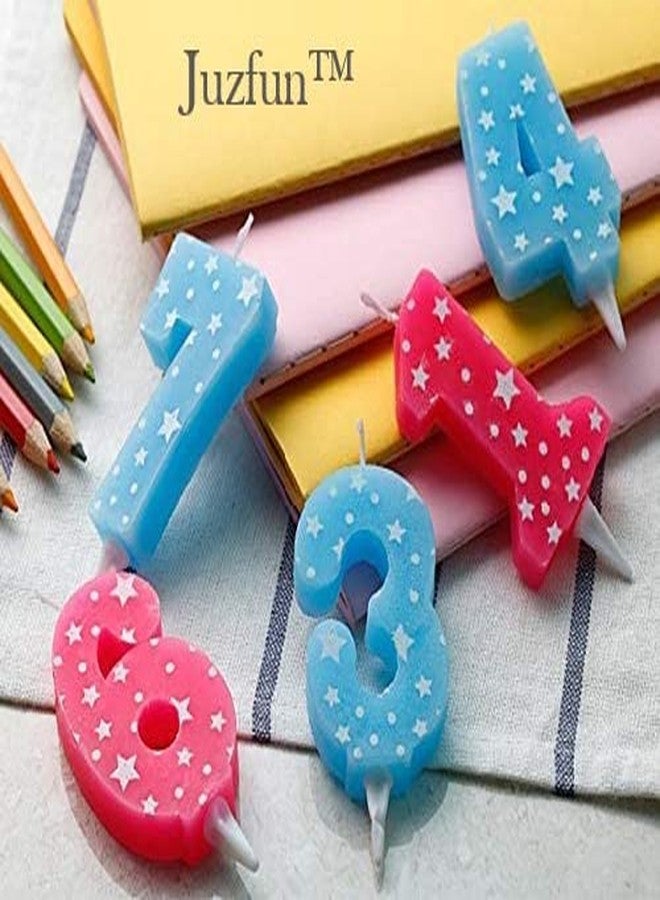 PEPUP Number Candle 9 for Birthday Cake Decoration/Nineth Anniversary Party Celebration Star Pink Colour (Large Size : Width 4.3 x Height 6.3 CM) - Image 3