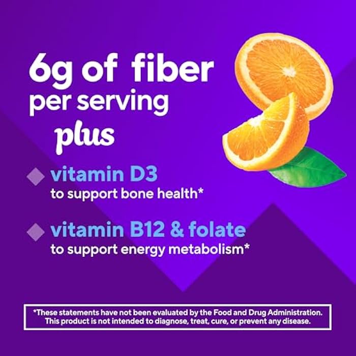 Vitafusion GLP-1 Support Fiber Plus Vitamins D, B12 and Folate Gummy Vitamins, Citrus Flavor, Sugar Free, 90 Count, 30 Day Supply - Image 4