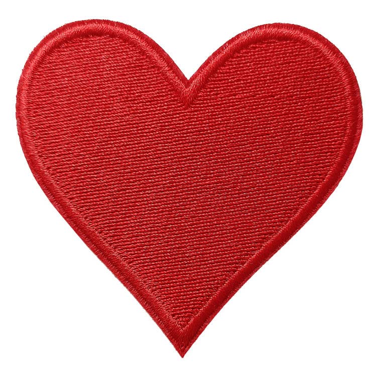 MISDONR 3pcs Red Heart Embroidered Iron on Patches for Clothing Jackets Backpacks 2.7x2.8 inch - Image 1