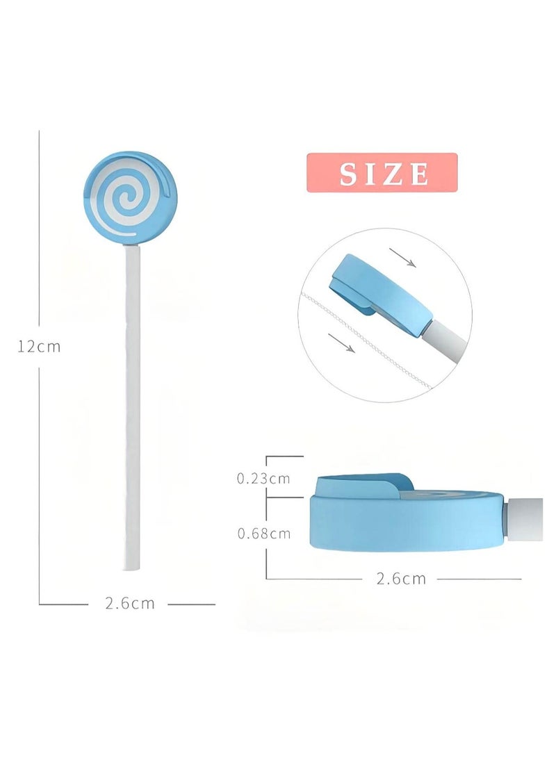 سونسر طقم مكشطة أو منظف اللسان 2 قطعة - فرشاة تنظيف اللسان مع غطاء مبتسم، فرشاة لسان ناعمة من السيليكون متعدد الألوان على شكل مصاصة للأطفال - Image 2