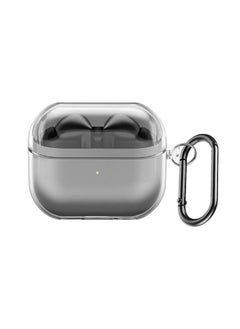 SJet Samsung Galaxy Buds 3 Case & Galaxy Buds 3 Pro Case, Clear Case with Carabiner, Premium TPU Cover, Wireless Charging, Headphone Accessories (Clear)  - Image 1