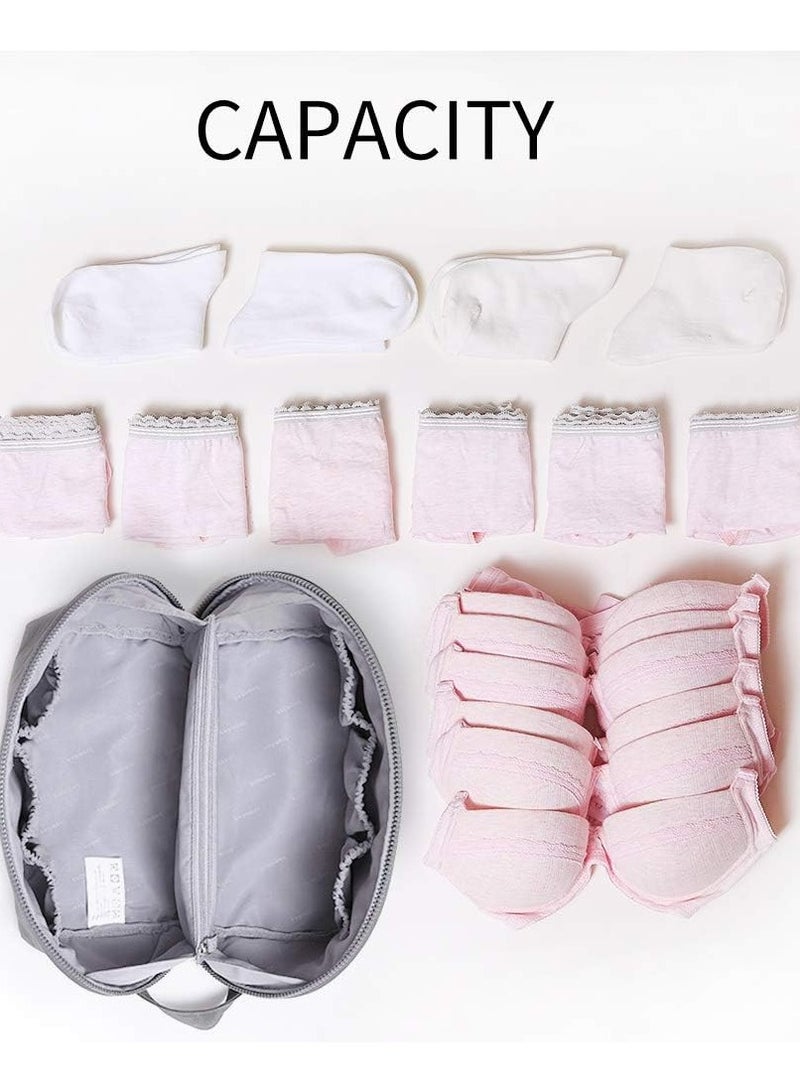 CityRiya-Long Bra Underwear Storage Bag Cosmetic Case Makeup Travel Lingerie Pouch Organizer Women Portable Cosmetic Bag Washing Bag Bra Underwear Bag Women Travel Storage Bag for Bra Underwear, Socks, Cosmetic - Image 5