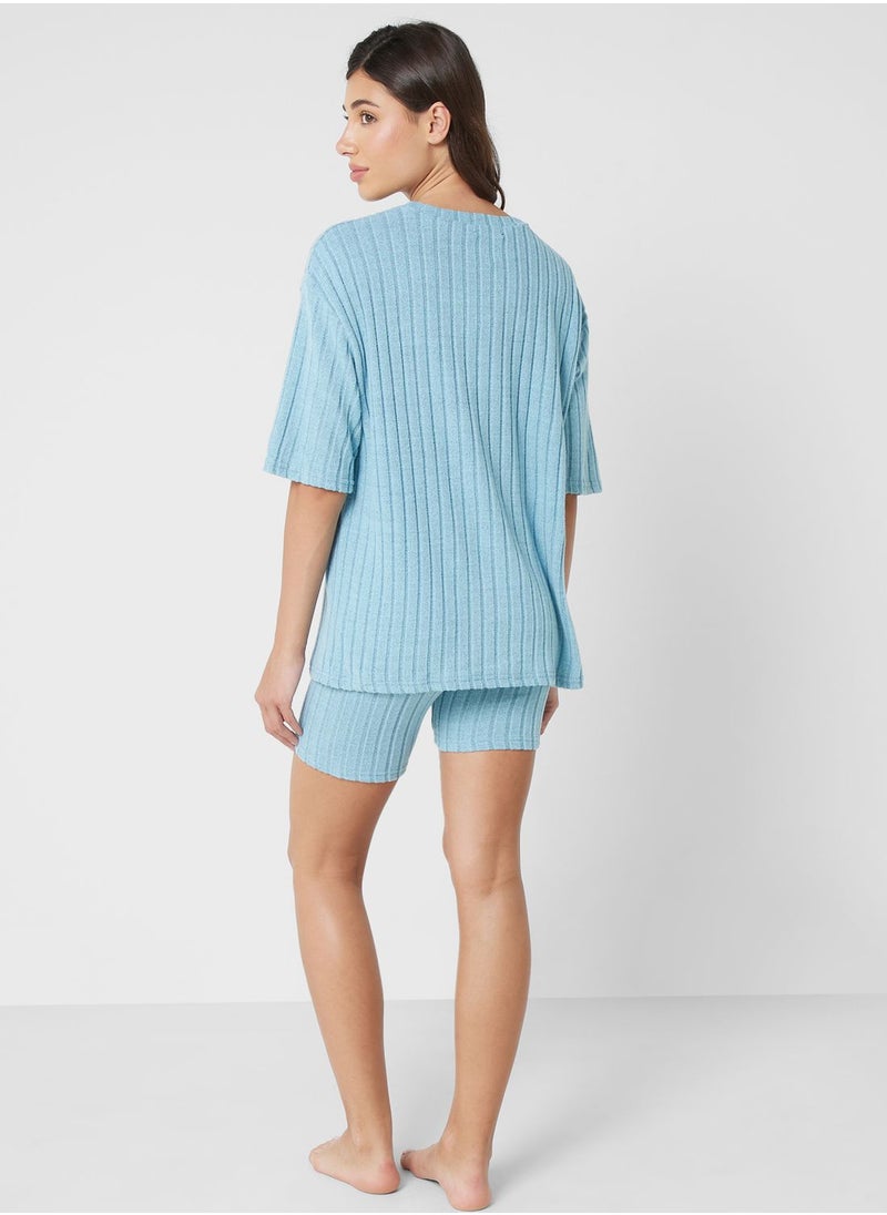Ginger - Ribbed Pyjama Short Set - Image 1