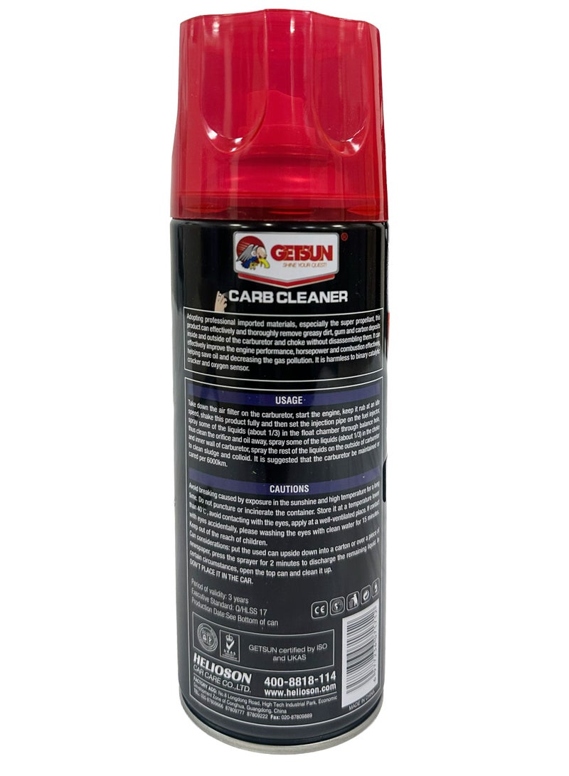 GETSUN Carb Cleaner Spray 450ml – Carburetor Cleaner for Removing Dirt, Deposits, and Residue - Image 2