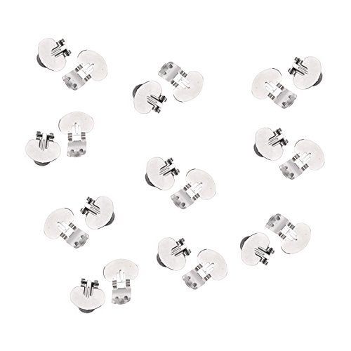 Micro Trader 20 x Stainless Steel Decor Blank Shoe Clips Wedding Brooch Fower Clips Bridal Accessories - Image 5