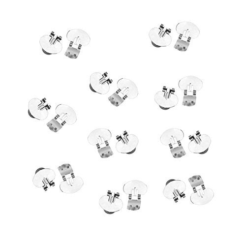 Micro Trader 20 x Stainless Steel Decor Blank Shoe Clips Wedding Brooch Fower Clips Bridal Accessories - Image 3
